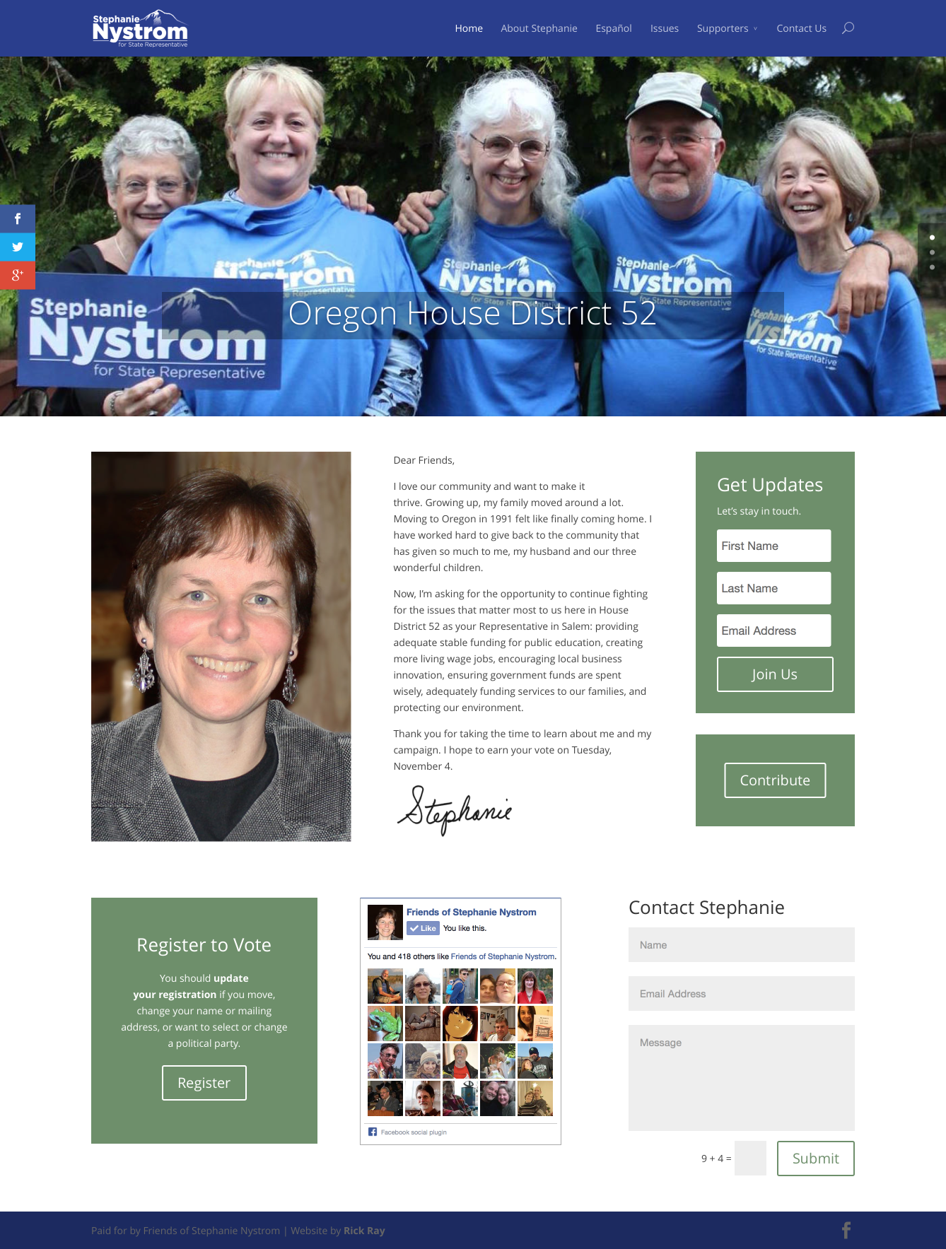 Stephanie Nystrom for Oregon District 52